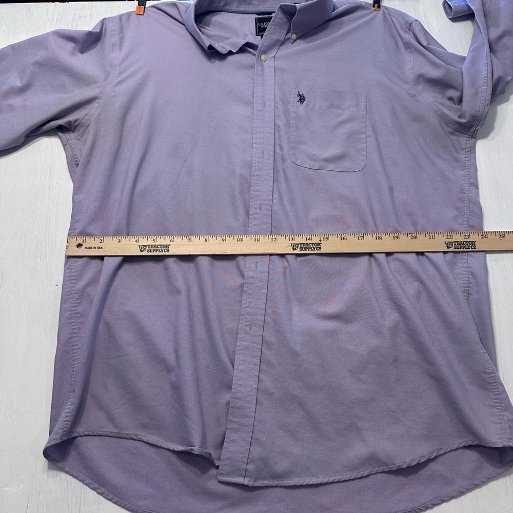 U.S. Polo Assn. Wrinkle-Free Button Down Shirt Men’s XL Purple 17 34/35 - Picture 3 of 10